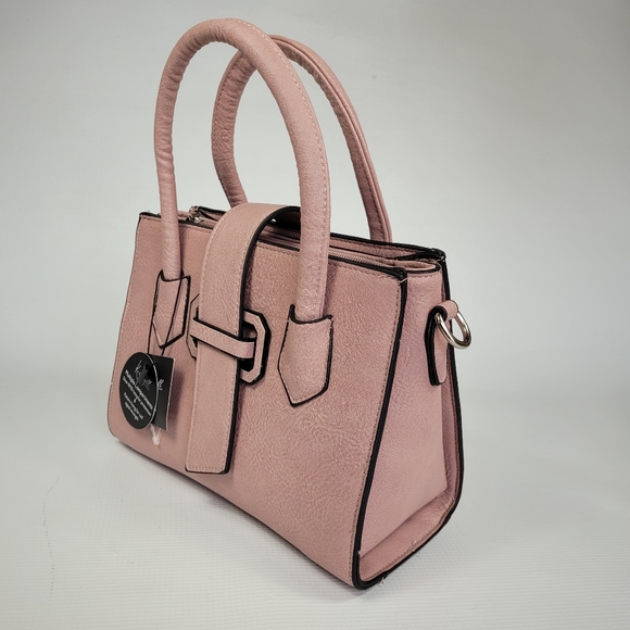 NWT K.Carroll Accessories Light Pink Purse, Satchel or Crossbody Square - Picture 6 of 10